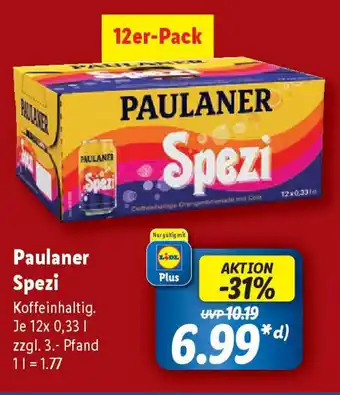 Lidl Paulaner Spezi Angebot