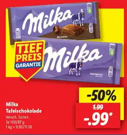 Lidl Milka Tafelschokolade Angebot