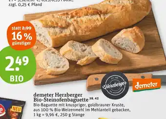 tegut Herzberger bio-steinofenbaguette Angebot