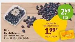 tegut Bio heidelbeeren Angebot