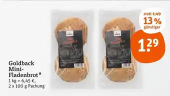 tegut Goldback mini-fladenbrot Angebot