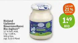 tegut Bioland upländer bauernmolkerei bio-joghurt Angebot