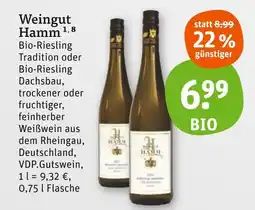 tegut Weingut hamm bio-riesling tradition Angebot