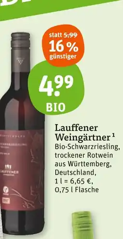 tegut Lauffener weingärtner bio-schwarzriesling Angebot