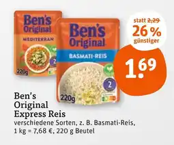 tegut Ben’s original express reis Angebot