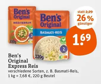 tegut Ben’s original express reis Angebot