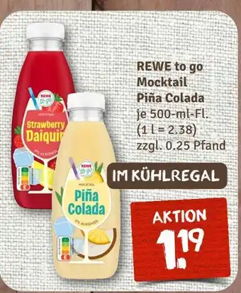 nahkauf Rewe to go mocktail strawberry daiquiri oder mocktail piña colada Angebot
