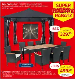 ROLLER Solar-pavillon oder gartenset Angebot