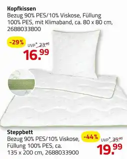 ROLLER Kopfkissen oder steppbett Angebot
