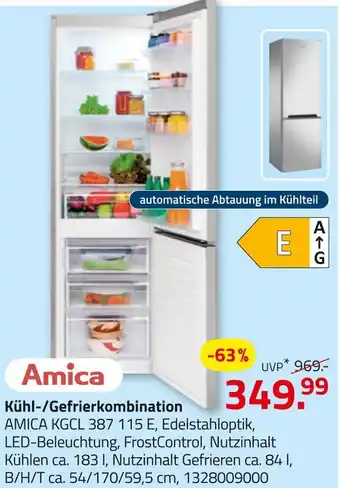ROLLER Amica kühl-/gefrierkombination Angebot