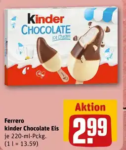 REWE Ferrero kinder chocolate eis Angebot
