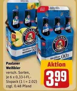 REWE Paulaner weißbier Angebot