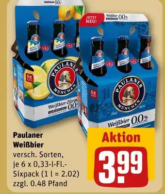 REWE Paulaner weißbier Angebot