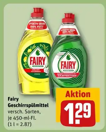 REWE Fairy geschirrspülmittel Angebot