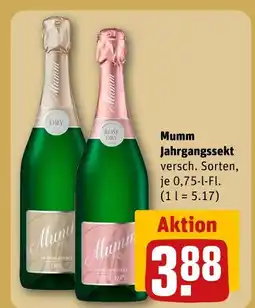 REWE Mumm jahrgangssekt Angebot