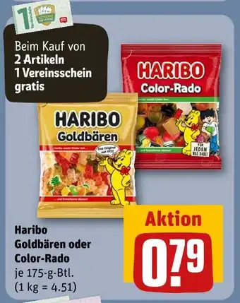 REWE Haribo goldbären oder color-rado Angebot