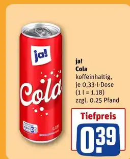 REWE Ja! cola Angebot