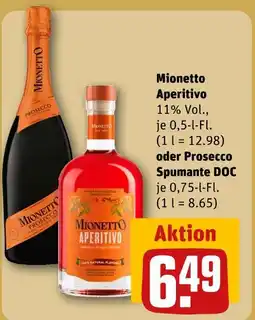 REWE Mionetto mionetto aperitivo oder prosecco spumante doc Angebot