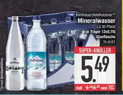 Edeka Kondrauer/adelholzener mineralwasser Angebot