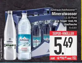 Edeka Kondrauer/adelholzener mineralwasser Angebot