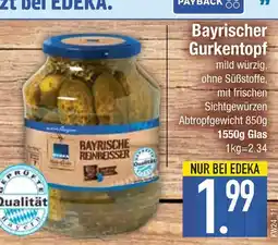 Edeka Bayrische reinbeisser bayrischer gurkentopf Angebot