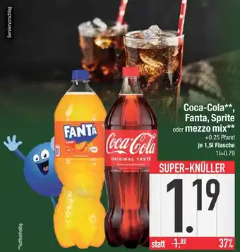 Edeka Coca-cola coca-cola, fanta, sprite oder mezzo mix Angebot