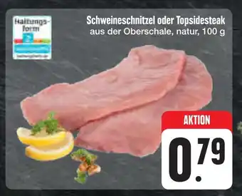 E-Center Schweineschnitzel oder topsidesteak Angebot