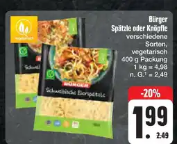 E-Center Bürger spätzle oder knöpfle Angebot