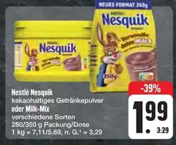 E-Center Nestlé nesquik kakaohaltiges getränkepulver Angebot