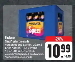 E-Center Paulaner spezi oder limonade Angebot