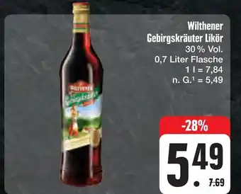 E-Center Wilthener gebirgskräuter likör Angebot