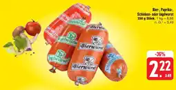 E-Center Bier-, paprika-, schinken- oder jagdwurst Angebot