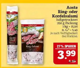 Marktkauf Aoste ring-salami Angebot
