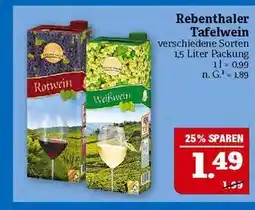 Marktkauf Rebenthaler rotwein Angebot