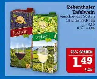Marktkauf Rebenthaler rotwein Angebot