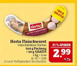 Marktkauf Herta fleischwurst Angebot