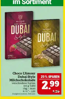 Marktkauf Choco l'amour dubai style milchschokolade Angebot