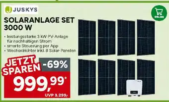 Marktkauf Juskys solaranlage set 3000 w Angebot