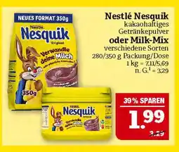 Marktkauf Nestlé nesquik oder milk-mix Angebot