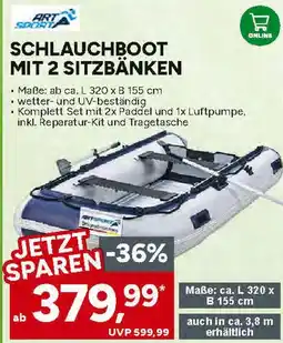 Marktkauf Art sport schlauchboot mit 2 sitzbänken Angebot