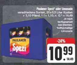 Edeka Paulaner paulaner spezi oder limonade Angebot