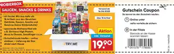 Netto Marken-Discount Probierbox saucen, snacks & drinks Angebot