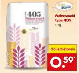 Netto Marken-Discount Küchen mühle weizenmehl type 405 Angebot