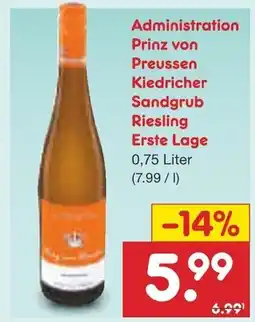 Netto Marken-Discount Administration prinz von preussen sandgrub riesling erste lage Angebot