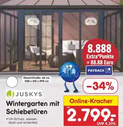 Netto Marken-Discount Juskys wintergarten mit schiebetüren Angebot