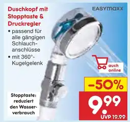 Netto Marken-Discount Easymaxx duschkopf mit stopptaste & druckregler Angebot