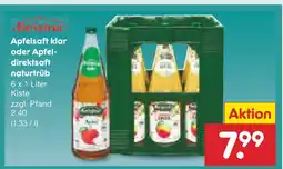 Netto Marken-Discount Beisina apfelsaft klar Angebot
