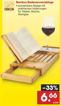 Netto Marken-Discount Dekor bambus badewannenablage Angebot