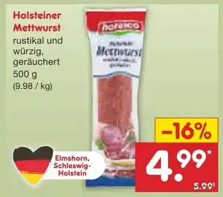 Netto Marken-Discount Holsteiner mettwurst Angebot