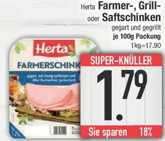E-Center Herta Farmer-, Grill- oder Saftschinken Angebot